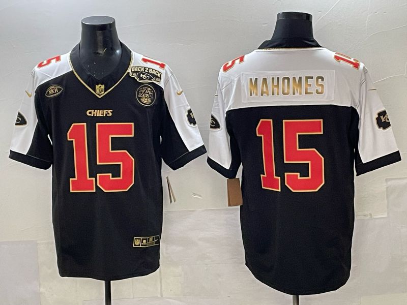 Men 2025 Kansas City Chiefs #15 Mahomes Black Nike Limited NFL Jersey 05->youth mlb jersey->Youth Jersey